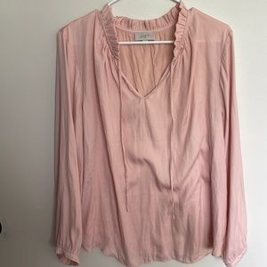 Loft light pink dress shirt blouse